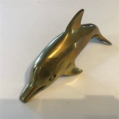 Brass Dolphin Figurine Vintage Brass Baron Dolphin Dolphin Etsy
