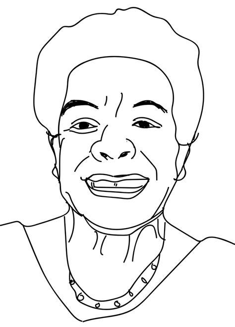 Maya Angelou To Color Coloring Page Free Printable Coloring Pages For