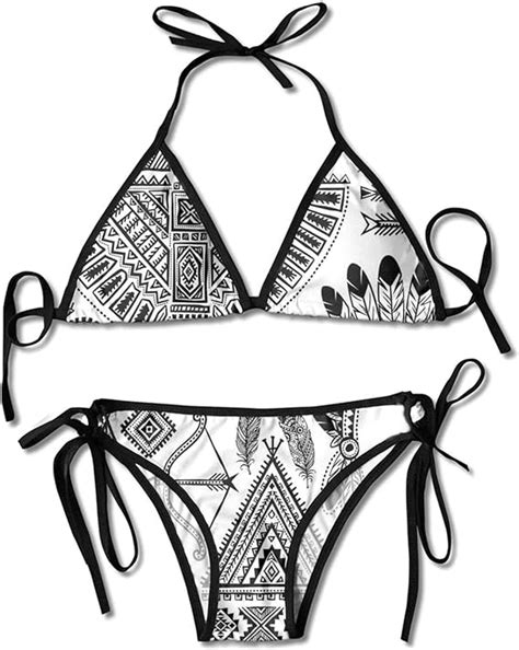 women sexy bikini 2 piece spaghetti strap swimsuit bathing suit native american