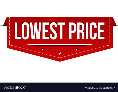 Lowest Price Banner Design Royalty Free Vector Image