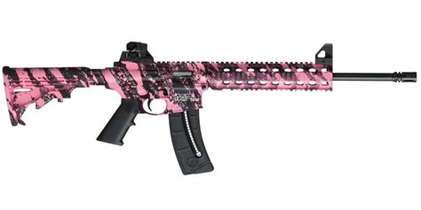Smith And Wesson Mandp15 22 22 Lr Pink Platinum Semi Auto Rimfire Rifle