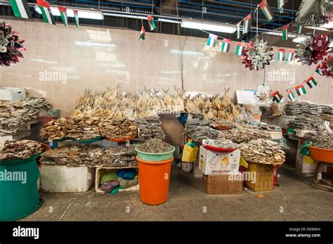 Dried Fish In Deira Fish Market Souk Dubai United Arab Emirates Uae