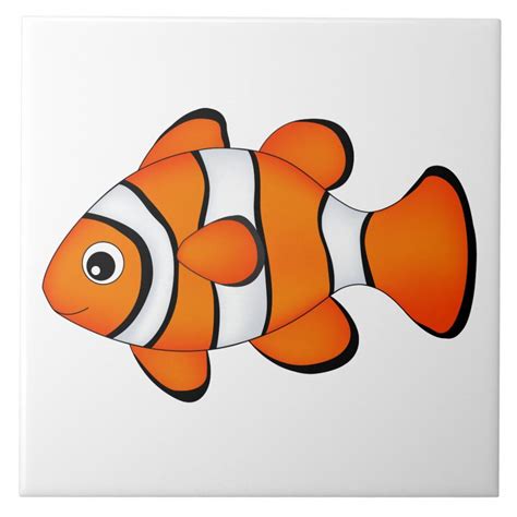 Cute Clown Fish Tile Size Large Color Black Gender Unisex Age