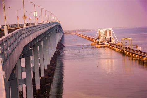 View Of Pamban Bridge In Rameshwaram First Indian Bridge Which