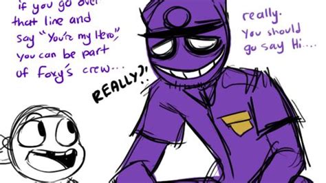 Purple Guy And Mike Purple Guy Five Nights At Freddys Fnaf