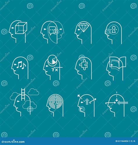 Symbols Of Human Mind States Stock Vector Image 61164454