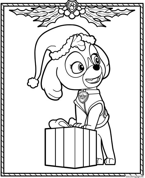 And now, they are all here for their next colorful mission, with the following collection of unique free printable paw patrol coloring pages. Paw Patrol Holiday Christmas Skye Coloring Pages Printable