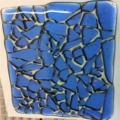 Fused Glass Mosaic Tiles Plate Tanya Aae Glass Elegant Fused Glass By Karen