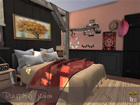 Sims 4 Pumpkin Purple Bedroom By Fredbrenny The Sims Game