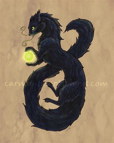 Eastern Cat Dragon Illustration Matted Art Print In 2 Easy To Etsy In