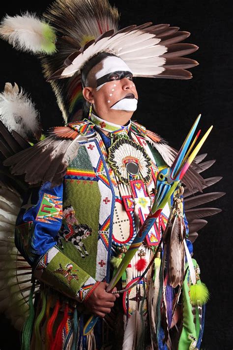 Nathan Largo Of The Dine Tribe Costumed For Traditional Dance Usa