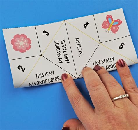 Cootie Catcher Template With Free Printable For Fortune Teller Game