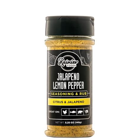Jalapeno Lemon Pepper Seasoning And Rub 525oz Rainier Foods
