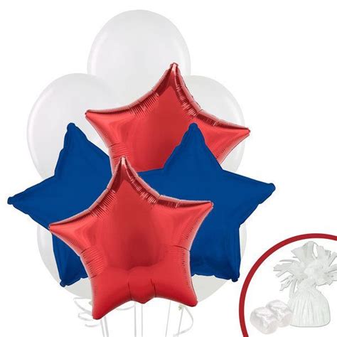 Red White And Blue Balloon Bouquet Balloon Bouquet Baby Q Blue Balloons