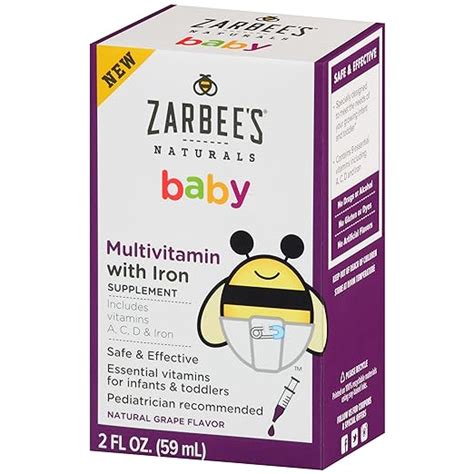 Zarbees Naturals Baby Multivitamin With Iron Natural