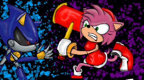 Metal Sonic And Amy Rose By Lauren Campbell On Deviantart