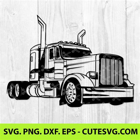 Semi Truck Svg Truck Clipart Semi Truck Cab Clipart