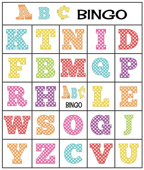 Bingo Do Alfabeto Portal Escola