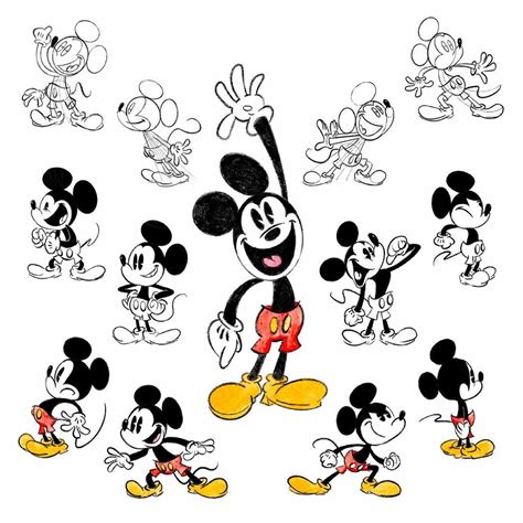 Sunny The Illustrator On Instagram “classic Mickey Poses Modern