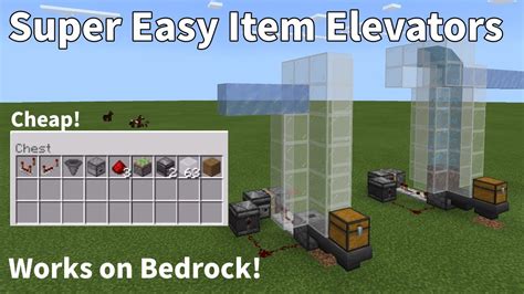 Super Easy Item Elevators For Minecraft Bedrock Youtube
