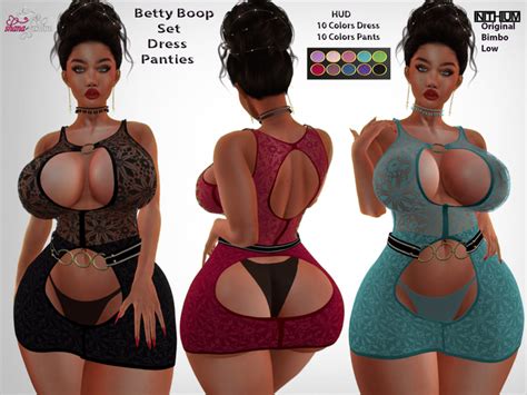Second Life Marketplace Betty Boop Set Inithium Kupra Dress And