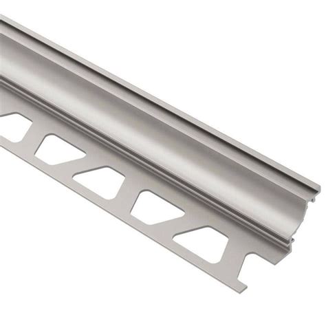 Schluter Systems Dilex Ahk Satin Nickel Anodized Aluminum 38 In X 8 Ft 2 12 In Metal Cove