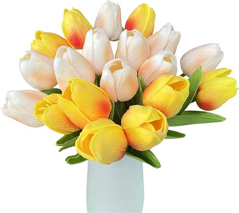 20pcs multicolor tulips artificial flowers fake tulip stems real touch pu tulips spring floral