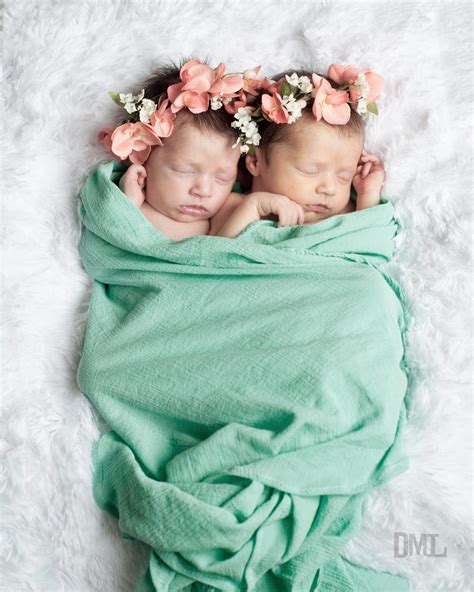 Newborn Identical Twin Girls Newborn Twin Photography Twin Baby
