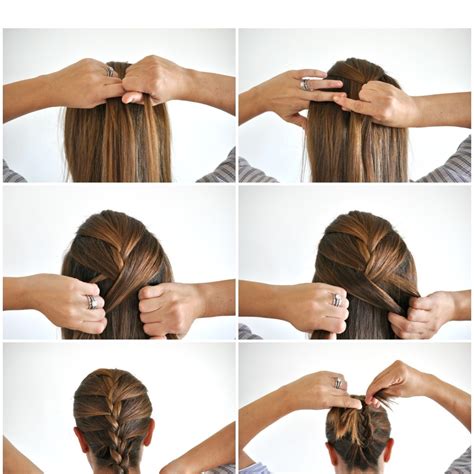 Gather hair at top of head and divide into three sections starting at the. Braiding your own hair - beginners guide - NeedMySpace.com