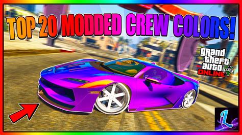 The Top 20 Best Modded Crew Colors In Gta 5 Online Bright Colors
