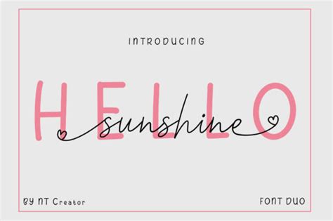 Hello Sunshine Font By Najmustsaqibcreator · Creative Fabrica