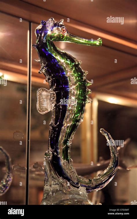 Seahorse Handblown Glass Sculpture Br