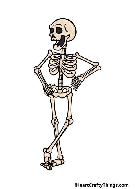 How To Draw A Cartoon Skeleton A Step By Step Guide Skeleton Drawings