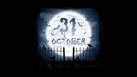 October 31 Moon Night Halloween Fence 4k 5k Hd Halloween Wallpapers