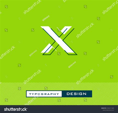 Typography Design Alphabet X Letter X Stock Vector Royalty Free