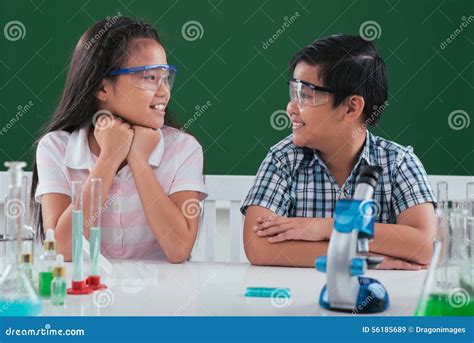 Studying Science Stock Image Image Of Friends Elementary 56185689