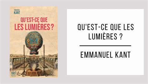 Qu est ce que les Lumières par Emmanuel Kant PDF