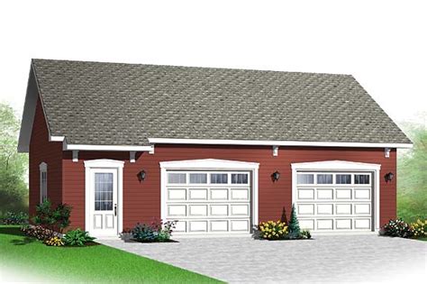 Simple Two Car Garage With Storage Space