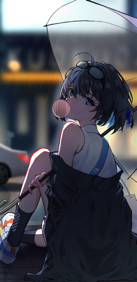 1440x2960 Umbrella Short Hair Anime Girl 5k Samsung Galaxy Note 98 S9