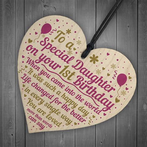 There is something special about a baby's first birthday because it represents a major milestone in their life, which we for a girl's 1st birthday an embroidered cubbies teddy makes a lovely present and our stunning personalised first birthday unicorn is always well. 1st First Birthday Baby Girl Wood Heart Plaque Gift For ...