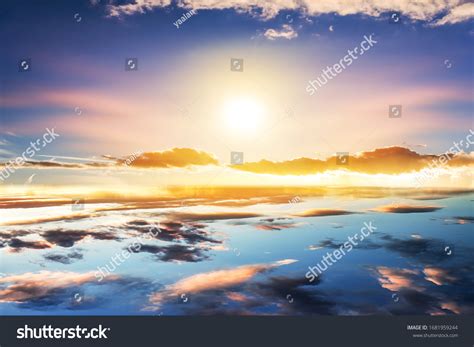 Beautiful Heavenly Landscape Sun Clouds Background Stock Photo Edit
