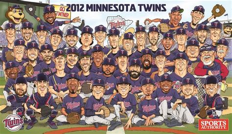 2012 Minnesota Twins Twins Caricature Illustration