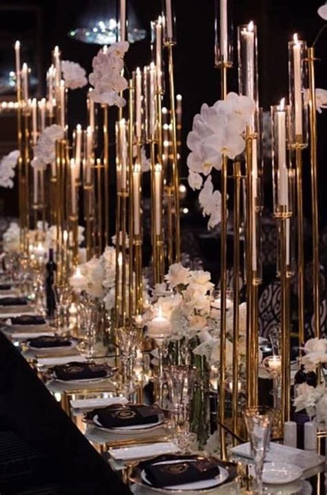 Gold Arm Metal Cluster Candelabra Holder Tall Large Glass Etsy Candelabra Wedding