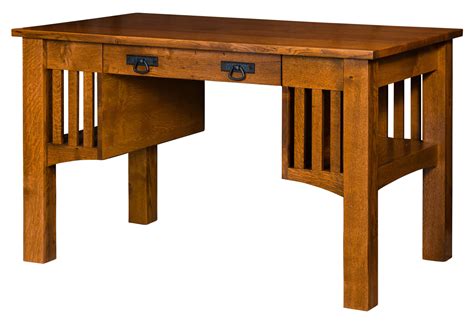 Mission Writing Desk Amish Solid Wood Desks Kvadro Furniture