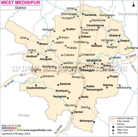 West Midnapur District Map