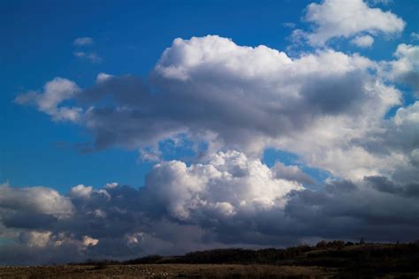 Blue Sky Clouds Background Horizon Photohdx