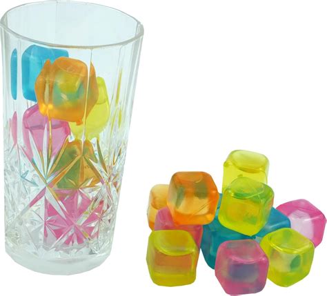 20pc Multi Coloured Reusable Ice Cubes Refreeze Again And Again Pack