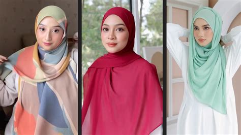 Tutorial Cara Pakai Shawl Labuh Simple Dan Cantik Youtube