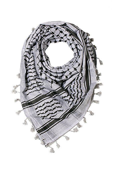 hirbawi premium arabic scarf 100 cotton shemagh keffiyeh 47 x47 arab scarf black