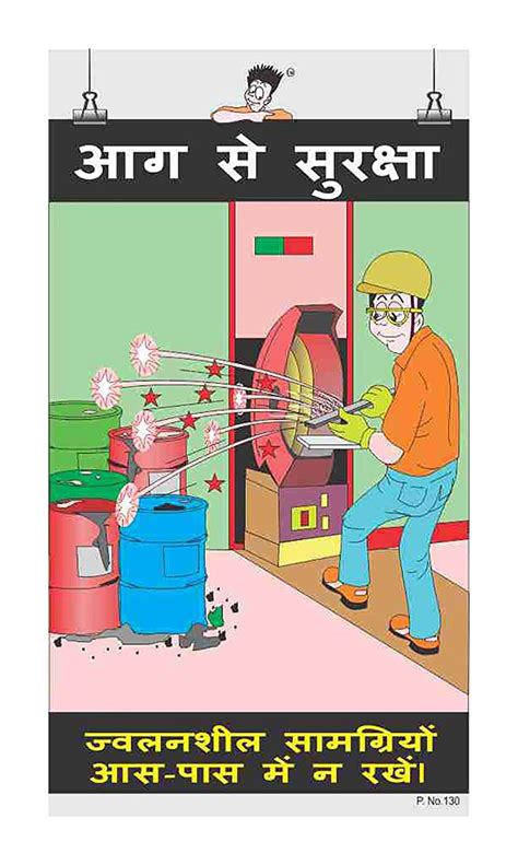 Posterkart Vadph130 Fire Safety Poster Fire Safety Hindi 66 Cm X